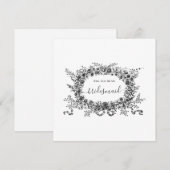 Invitation Délicat floral romantique moderne demoiselle d'hon (Devant / Derrière)