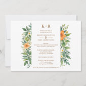 Invitation Délicat Garland Azahar Orange Blossoms & Verdure (Devant)