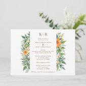 Invitation Délicat Garland Azahar Orange Blossoms & Verdure (Debout devant)