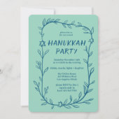 Invitation Délicat Hanoukka Party Star de David (Devant)