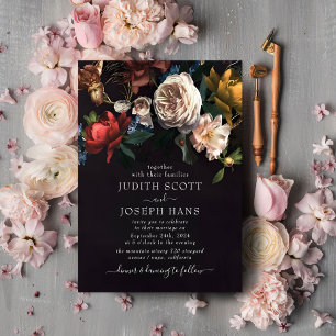 Invitation Délicat Mariage de bouquet floral Modèle