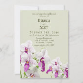 Invitation Délicat Mariage de l'orchidée (Devant)