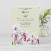 Invitation Délicat Mariage de l'orchidée (Debout devant)