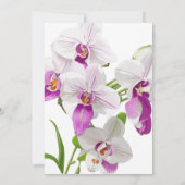Invitation Délicat Mariage de l'orchidée (Dos)