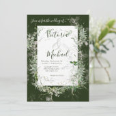 Invitation Délicat Mariage de verdure fleurie (Debout devant)