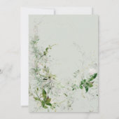 Invitation Délicat Mariage de verdure fleurie (Dos)