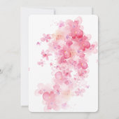 Invitation Délicat Mariage floral aquarelle (Dos)