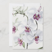 Invitation Délicat Mariage Orchidée Blanche (Dos)