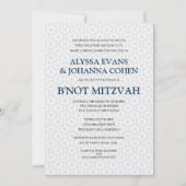 Invitation Délicat modèle B'not Mitzvah (Devant)