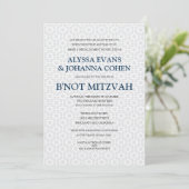 Invitation Délicat modèle B'not Mitzvah (Debout devant)