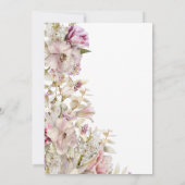 Invitation Délicat Rose rose moderne et brunch nuptial Lily (Dos)