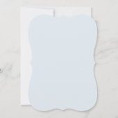 Invitation Delicate Angel Wings Blue Bow Baptism (Dos)