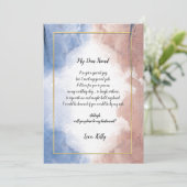 Invitation Délicate aquarelle sera ma femme de ménage (Debout devant)