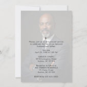 Invitation Delicate Black & White Overlapping Leaves & Flower (Dos)