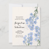 Invitation Delicate Blue Forget-Me-Not Wedding (Devant)