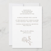 Invitation Delicate Brown Foliage Frame Catholic Wedding (Dos)