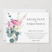 Invitation Delicate Chic Garden Floral Mariage (Devant)