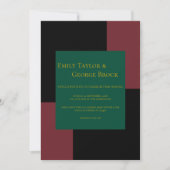 Invitation Delicate Chic Retro Colorful Mariage (Devant)