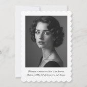 Invitation Delicate Christian Cross Minimal Photo Funeral (Dos)