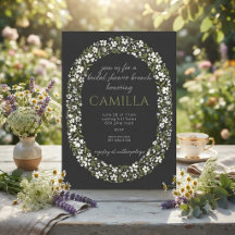 Invitation délicate de Fête de Mariée aux Fleurs S