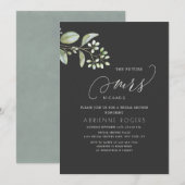 Invitation Delicate Eucalyptus Future Mme Gray Fête des marié (Devant / Derrière)