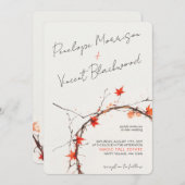 Invitation Delicate Fall Wedding (Devant / Derrière)