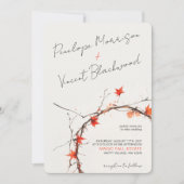 Invitation Delicate Fall Wedding (Devant)