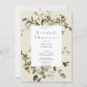 Invitation Délicate Fête de Mariage Bohème de Verdure (Devant)