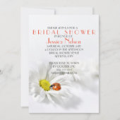 Invitation Délicate Fête des mariées Daisy Spring Ladybug (Devant)