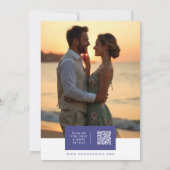 Invitation Delicate Floral Botanical Arch Blue Shades Wedding (Dos)