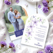 Invitation Delicate Floral & Botanical Branch Light Purple 