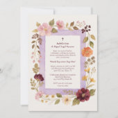 Invitation Delicate Floral Frame Christian Catholic Wedding (Devant)