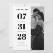 Invitation Delicate Glam Black & White Enchanting Minimal (Devant)
