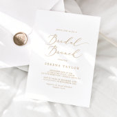 Invitation Delicate Gold Calligraphy Bridal Brunch