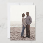 Invitation Delicate Gold Calligraphy Photo Mariage arrière (Dos)