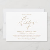 Invitation Delicate Gold Weekend Événements Mariage horizonta (Devant)