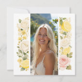 Invitation Delicate Mediterranean Lemons Flowers Greenery (Dos)