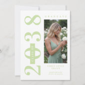 Invitation Delicate MInimalist Graduate Light Green Shades  (Devant)