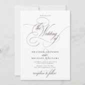 Invitation Delicate Plum Purple Moderne Calligraphie Classiqu (Devant)