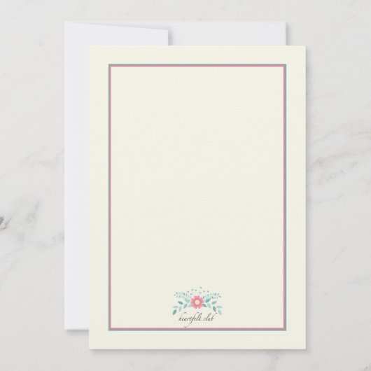 Invitation Délicate Positionne L'Invitation (Dos)