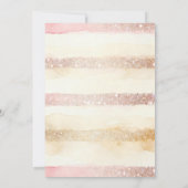 Invitation Delicate Romantic Glitter Stripes Baby Baptist (Dos)