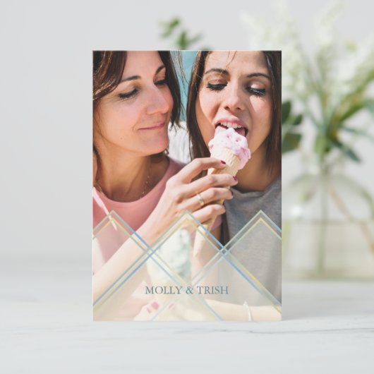 Invitation Delicate Transparency Effect on Romantic Couple (Debout devant)