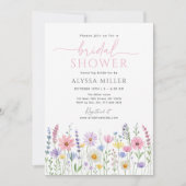Invitation Delicate Wildflower Meadow Bridal Shower (Devant)