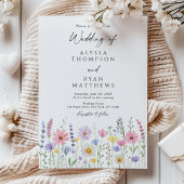 Invitation Delicate Wildflower Meadow Wedding