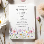 Invitation Delicate Wildflower Meadow Wedding