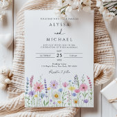 Invitation Delicate Wildflower Meadow Wedding