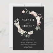 Invitation Delicate Winter Floral Frame Wedding (Devant)