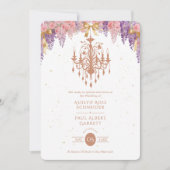 Invitation Delicate Wisteria & Exquisite Vintage Chandelier (Devant)