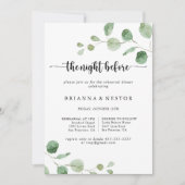 Invitation Délice Eucalyptus Soirée Avant Le Dîner De Répétit (Devant)