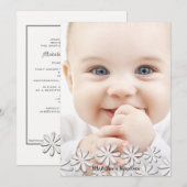 Invitation délicieuse de photo de marguerites (Devant / Derrière)